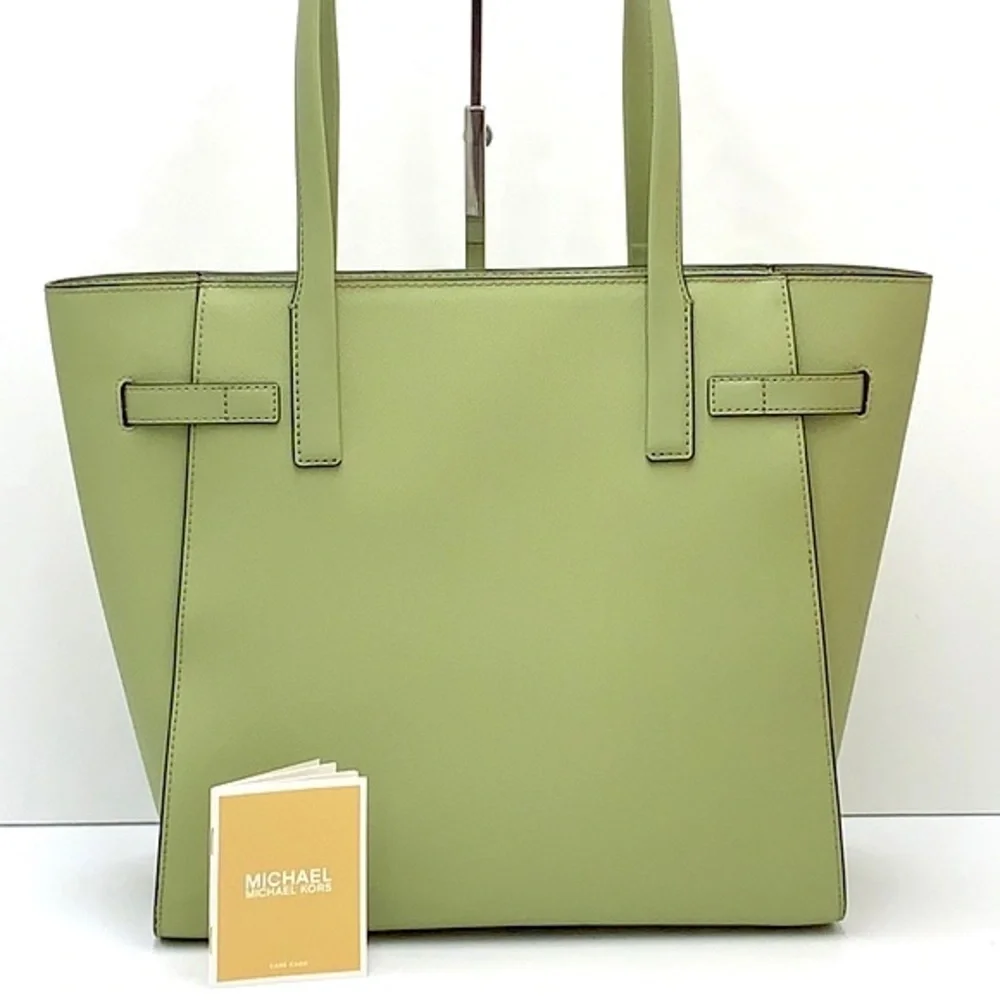 MICHAEL KORS CARMEN LARGE NORTH SOUTH TOTE LIGHT SAGE COLOR